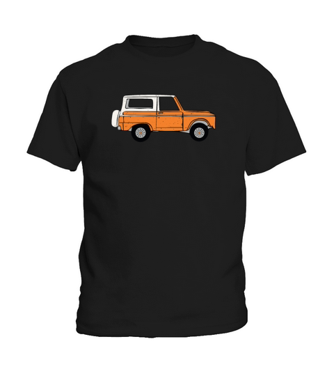 Vintage Orange Ford Bronco Design Kids T-Shirt
