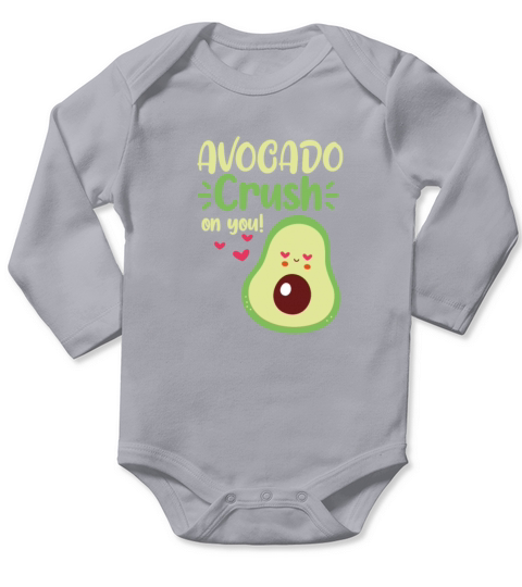 Avocado Crush On You Long Sleeve Baby One-Piece