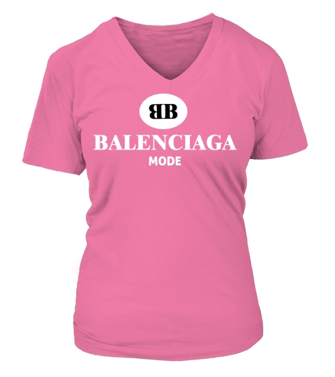 Balenciaga Red Tshirt Women's V-Neck T-shirt