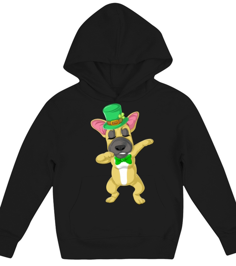 dabbing french bulldog st patricks day Kids Hoodie