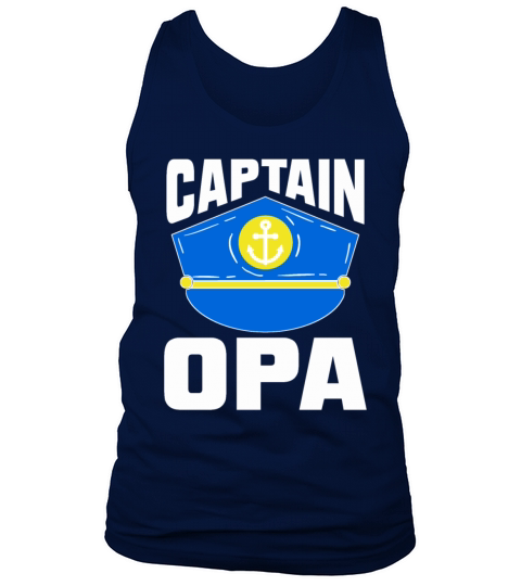 Captain Opa Sailing Boat Grandad Boating Dad Men's Tank Top