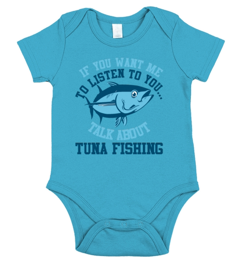 Tuna Fisherman Funny Fisher Talk Hobby Short Sleeve Baby One-Piece