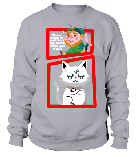 Angry cat but funny and cute with druni Irish Women's Sweatshirt