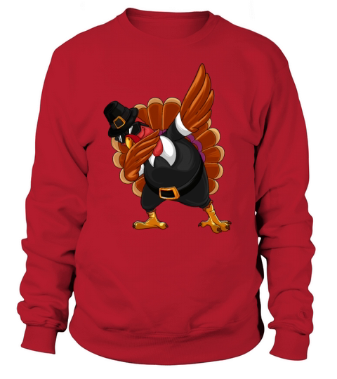 Thanksgiving Day Dabbing Turkey Pilgrim Boys Girls Women's Sweatshirt
