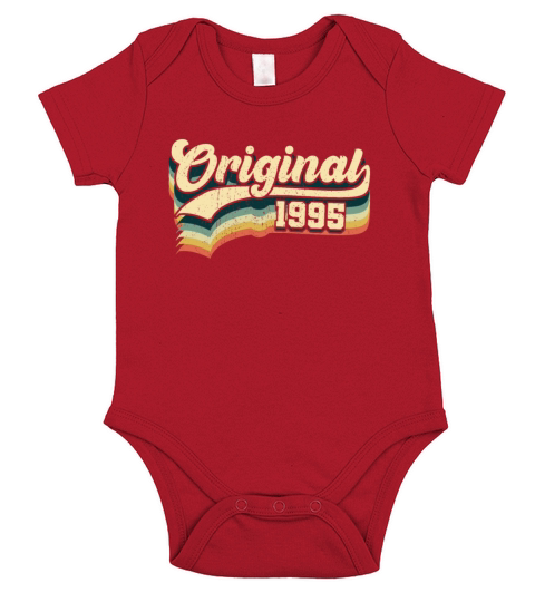 26th Birthday Gift Original Men Women Born In 1995 Short Sleeve Baby One-Piece