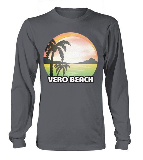 Vintage Vero Beach Florida FL Retro 70s Summer Women's Long Sleeve