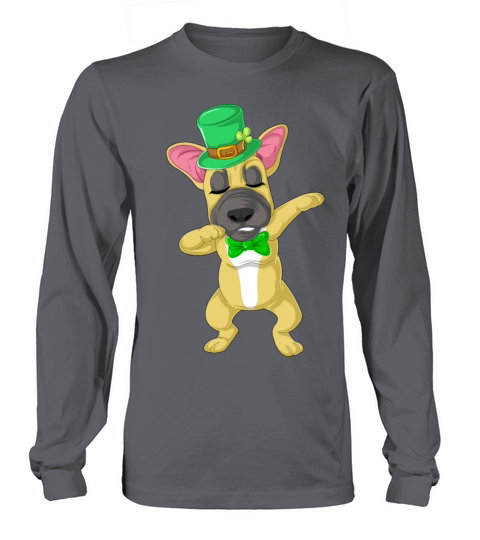 dabbing french bulldog st patricks day Men's Long Sleeve