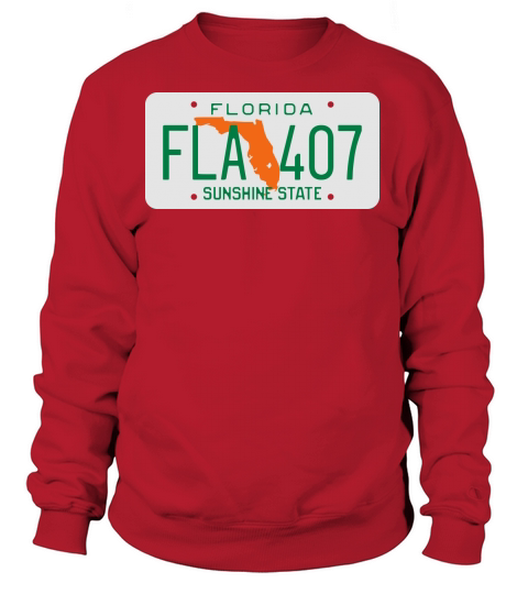 Retro Florida License Plate FLA 407 Women's Sweatshirt