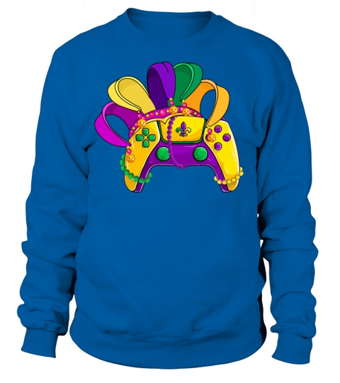 Mardi Gras Video Game Controller Jester Hat Costum Women's Sweatshirt