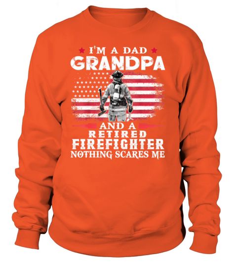 Im Dad Grandpa Retired Firefighter USA Flag Women's Sweatshirt