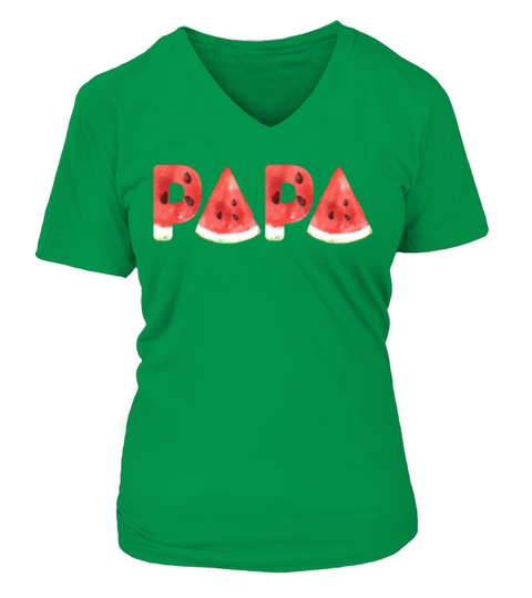 Watermelon Papa Women's V-Neck T-shirt