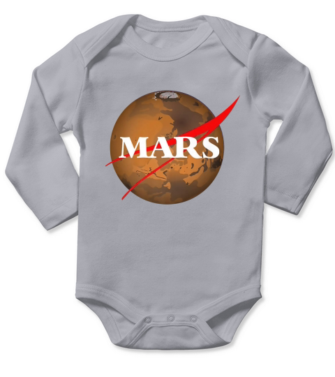 Space Mars Exploration Long Sleeve Baby One-Piece