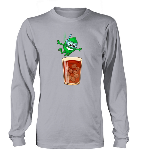 Lime dips in cola and rum Cuba Libre joke Long sleeved Unisex