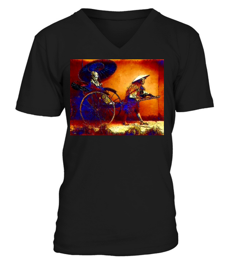 VINTAGE JAPANESE ART REPLICAS 1 Men's V-Neck T-shirt