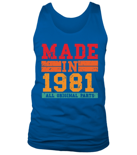 1981 Birthday Vintage Saying Men's Tank Top