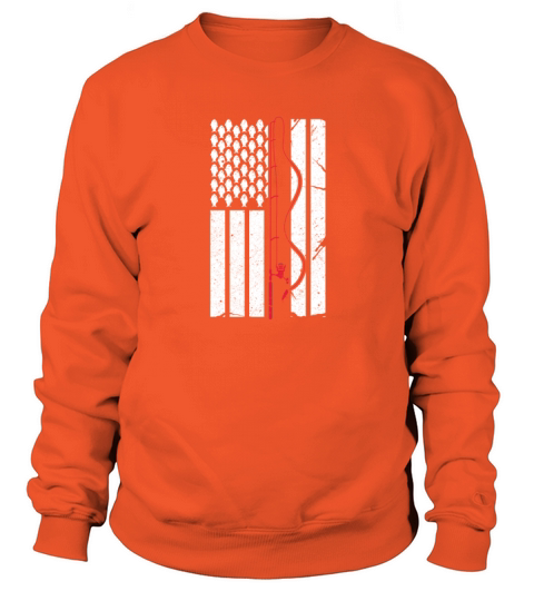 Fishing USA Flag Women's Sweatshirt