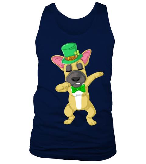 dabbing french bulldog st patricks day Men's Tank Top