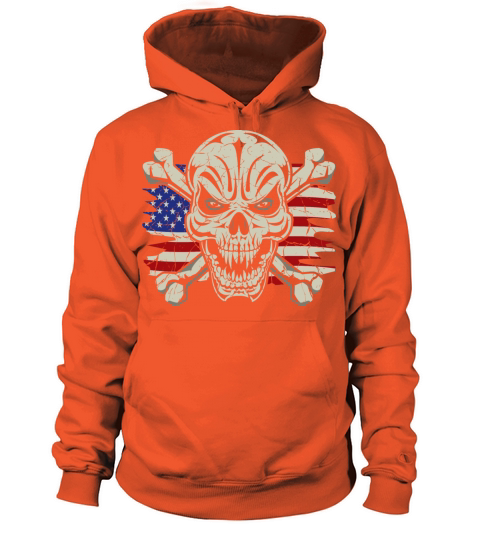 Skull Crossbones USA Flag Women's Hoodie