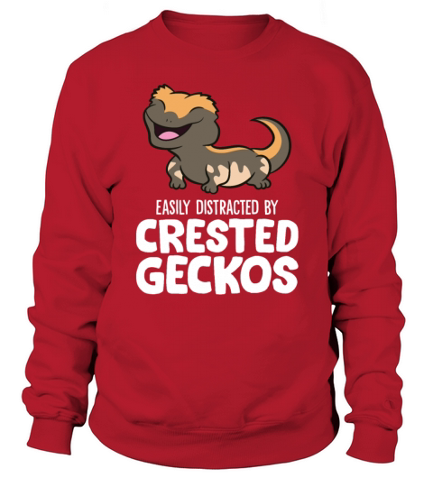 Easily Distracted By Crested Geckos Sweatshirt Unisex