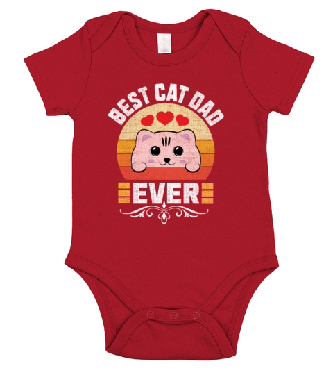 Best Cat Dad Ever Short Sleeve Baby One-Piece