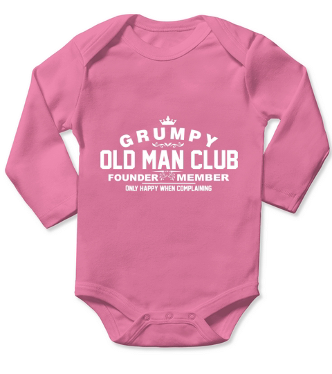 Grumpy Old Man Club Long Sleeve Baby One-Piece