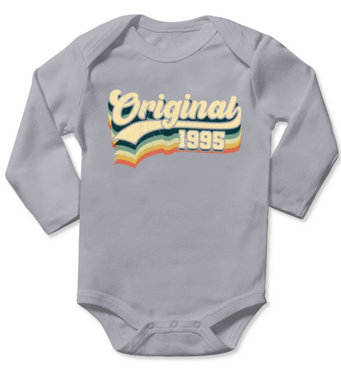 26th Birthday Gift Original Men Women Born In 1995 Long Sleeve Baby One-Piece