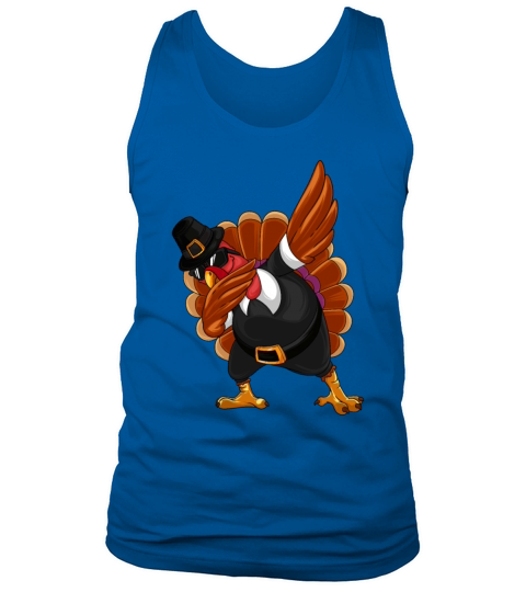 Thanksgiving Day Dabbing Turkey Pilgrim Boys Girls Men's Tank Top