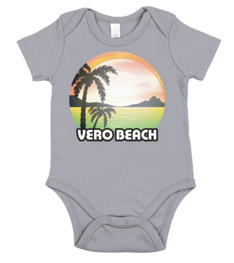 Vintage Vero Beach Florida FL Retro 70s Summer Short Sleeve Baby One-Piece