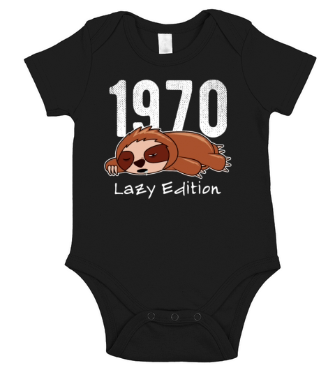Sloth Vintage 1970 Birthday Lazy Edition Short Sleeve Baby One-Piece