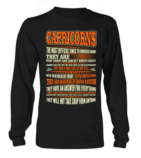 Capricorns Difficult Ones To Understand Zodiac Tee Men's Long Sleeve