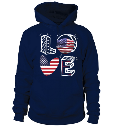 American Flag Love Women's Hoodie