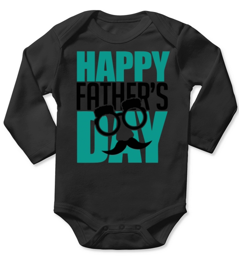 Happy Father s Day Long Sleeve Baby One-Piece