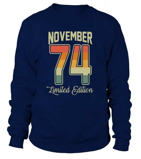 Vintage 45th Birthday November 1974 Sports Gift Women's Sweatshirt