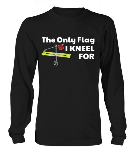 Flag I Kneel For Ice Fishing Fisherman Gift Ideas Women's Long Sleeve