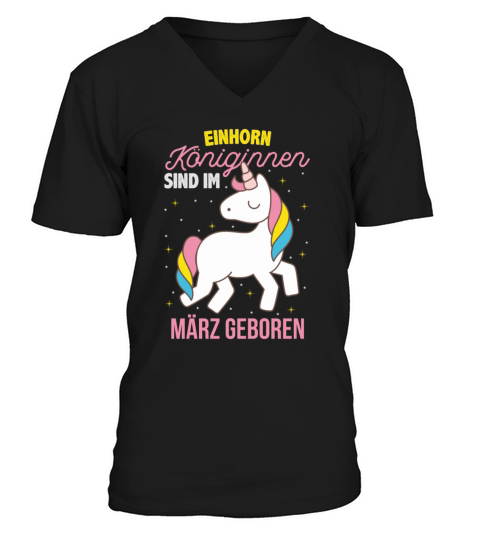 Unicorn Lover March Birthday Men's V-Neck T-shirt