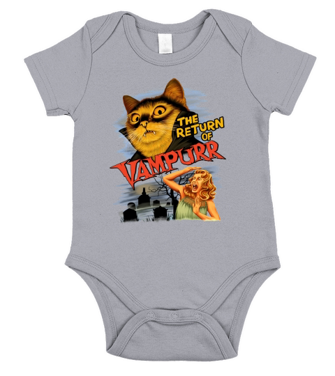 The Return Of Vampurr Cat Vampire Short Sleeve Baby One-Piece
