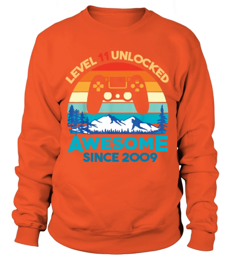 Unlocked Birthday 11 Years Old Awesome Since 2009 Men's Sweatshirt
