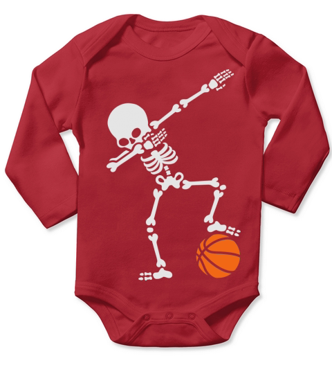 Dab dabbing skeleton football basketball Long Sleeve Baby One-Piece