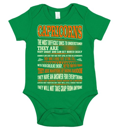 Capricorns Difficult Ones To Understand Zodiac Tee Short Sleeve Baby One-Piece