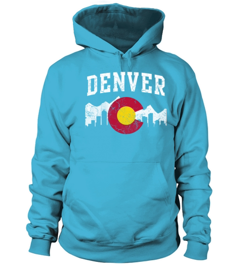 Colorado Flag Skyline Denver Women's Hoodie