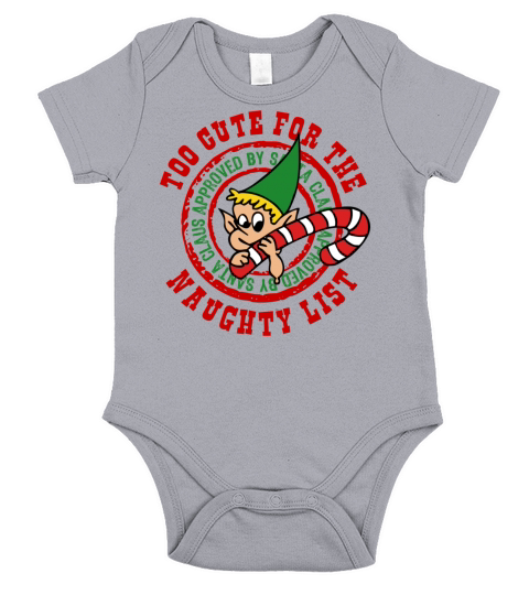 Too Cute Naughty List Short Sleeve Baby One-Piece