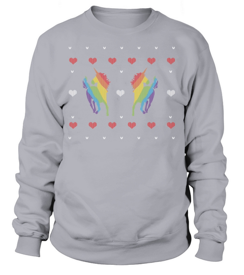 Rainbow Unicorn Ugly LGBT Men's Sweatshirt