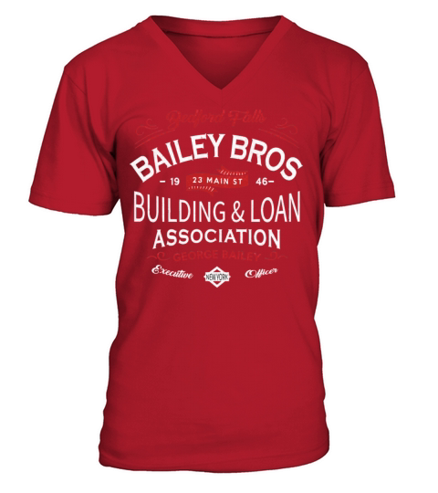 Bailey Bros Building amp Loan Association V-Neck T-shirt