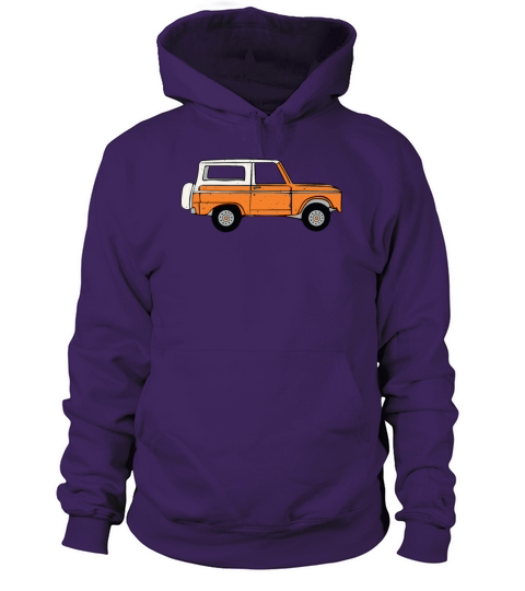 Vintage Orange Ford Bronco Design Women's Hoodie