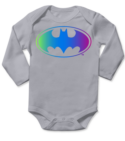 Batman Neon Logo Colors Long Sleeve Baby One-Piece