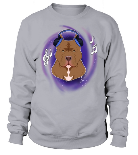 Music Lover I DJ Headphones I Pitbull Women's Sweatshirt