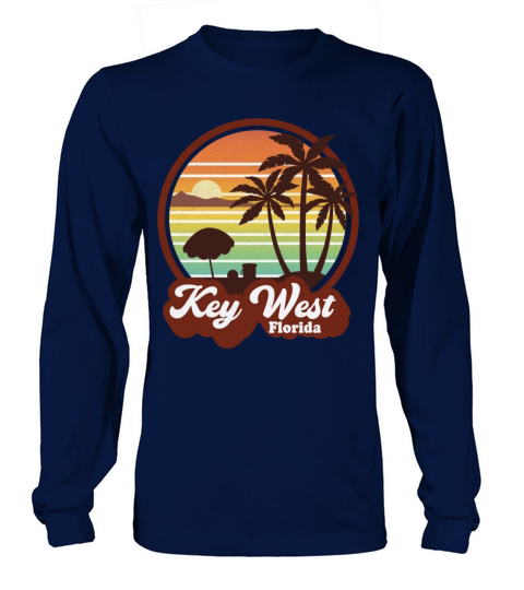 Vintage Key West Florida Retro 60s 70s Women's Long Sleeve