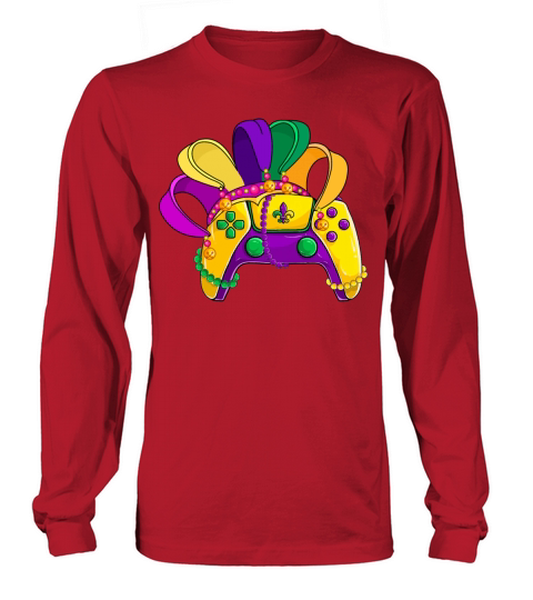 Mardi Gras Video Game Controller Jester Hat Costum Long sleeved Unisex