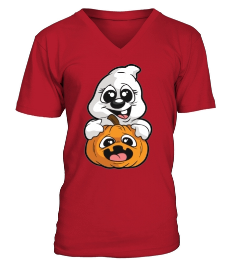 Pumpkin Ghost Men's V-Neck T-shirt