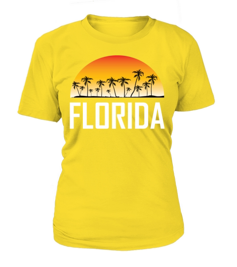 Florida Sunset And Palm Trees Beach Vacation Women's T-Shirt
